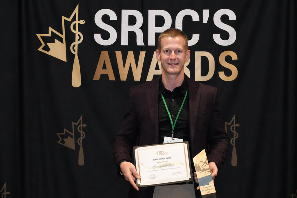 Dr Andrew Hunt srpc Rural Service Award